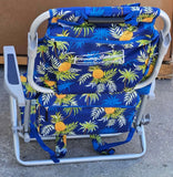 Tommy Bahama Backpack Cooler Beach Chairs - Blue Pineapple