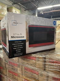 Mainstays 0.7 Cu. Ft. 700W Compact Size Microwave Oven, Red!
